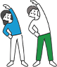 体操しているイラスト